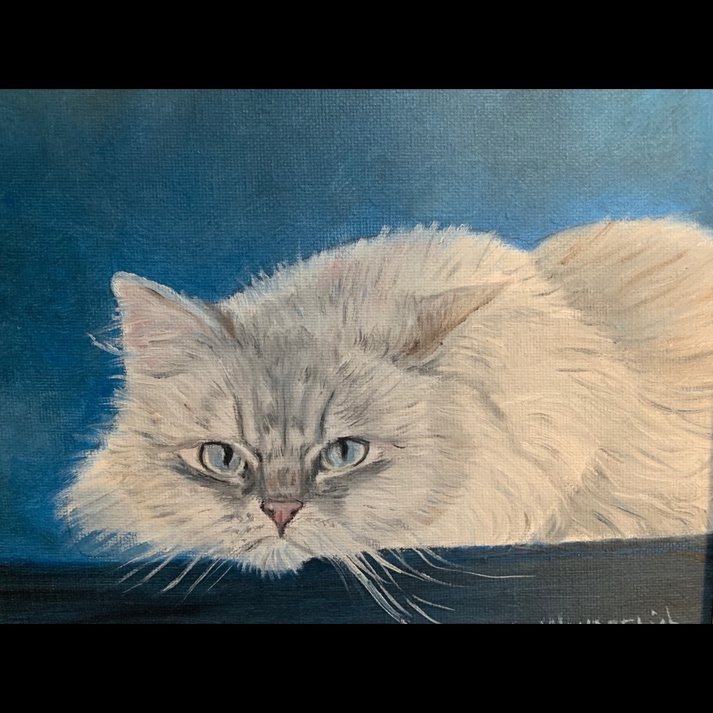 Tiffany Cat Original Painting